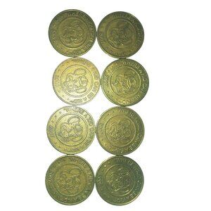 Chuck E Cheese Arcade Tokens Lot of 6 - 2003, 2004 Circulated